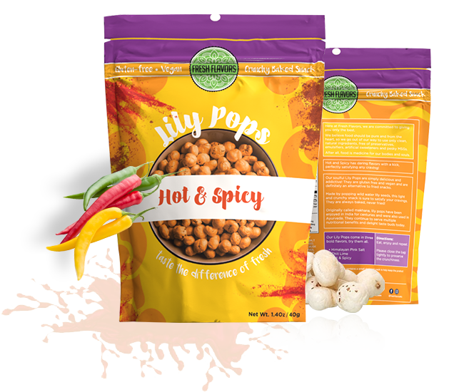 1.6oz Lily Pops - Popped Water Lily Seeds - Hot And Spicy