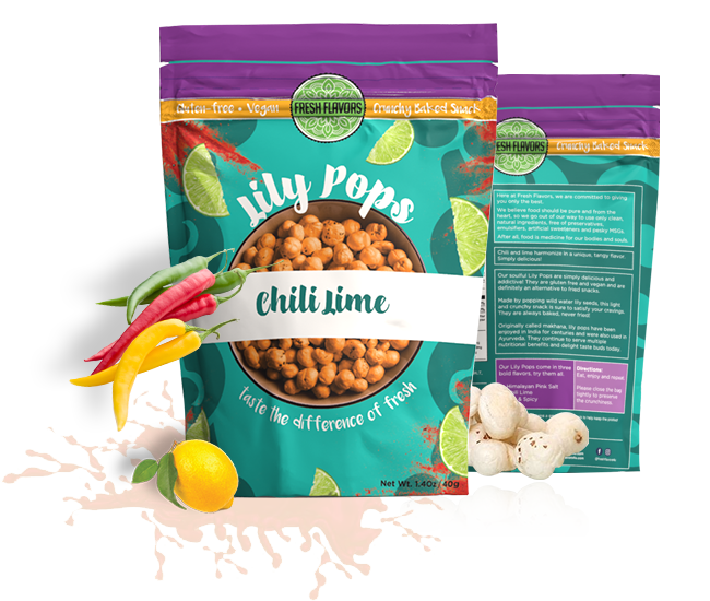 1.6oz Lily Pops - Popped Water Lily Seeds - Chili Lime